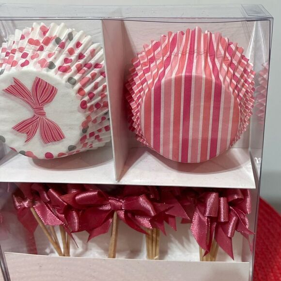 Martha Stewart Celebrations Cupcake Liners and Picks Pink Ribbons 48 of each NWT - Picture 3 of 7